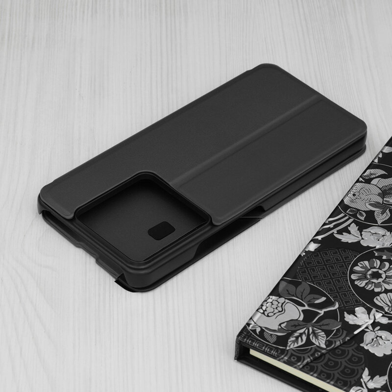 Husa Xiaomi Poco X6 Eco Leather View flip tip carte, negru