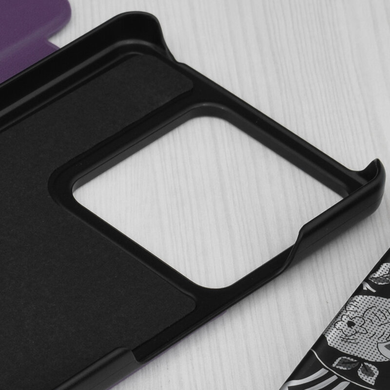 Husa Xiaomi Redmi Note 13 5G Eco Leather View flip tip carte, mov