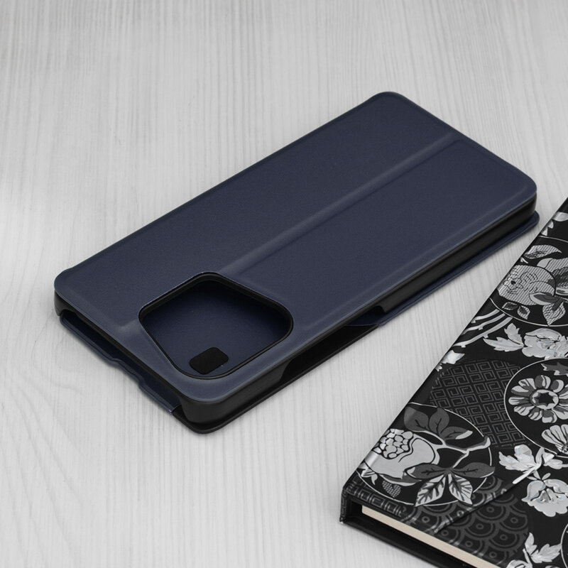 Husa Xiaomi Redmi Note 13 4G Eco Leather View flip tip carte, albastru