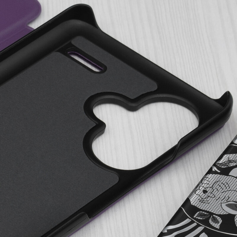 Husa Xiaomi Redmi Note 13 Pro+ 5G Eco Leather View flip tip carte, mov