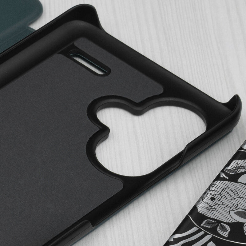 Husa Xiaomi Redmi Note 13 Pro+ 5G Eco Leather View flip tip carte, verde