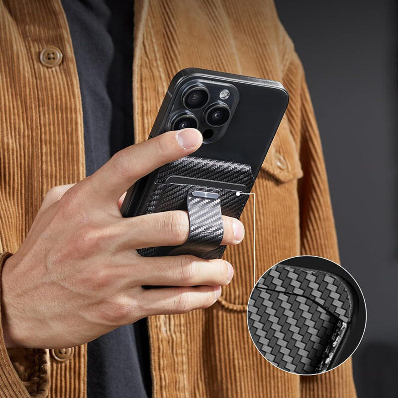 Portofel MagSafe pentru telefon, suport birou ESR HaloLock, cenusiu