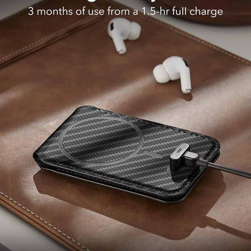 Portofel MagSafe pentru telefon, suport birou ESR HaloLock, cenusiu