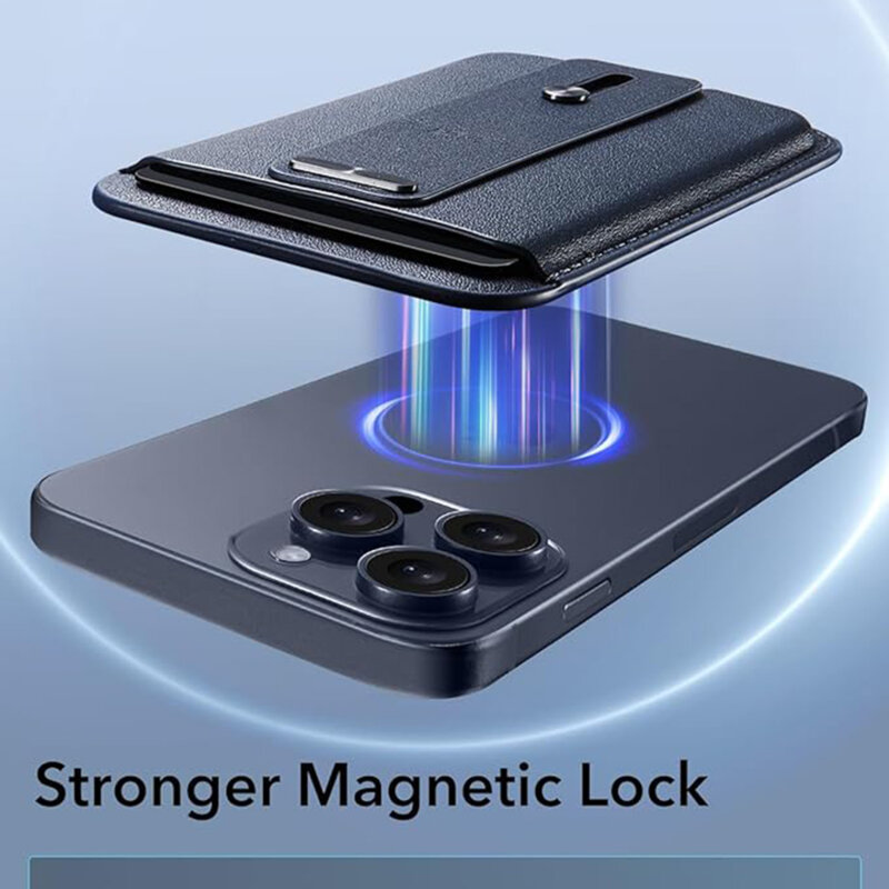 Portofel MagSafe ESR HaloLock premium pentru 3 carduri, albastru