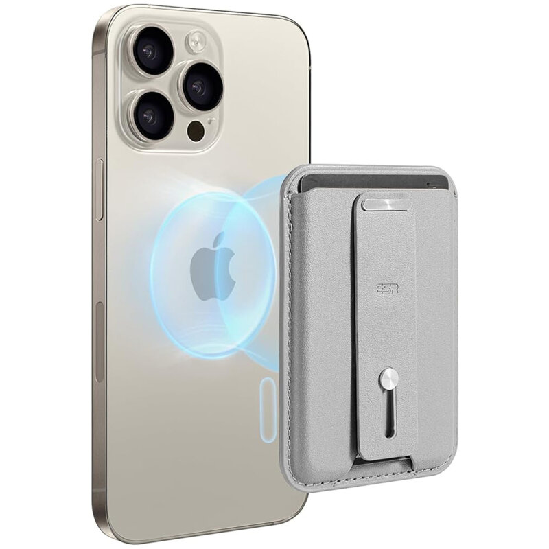 Portofel MagSafe ESR HaloLock premium pentru 3 carduri, bej