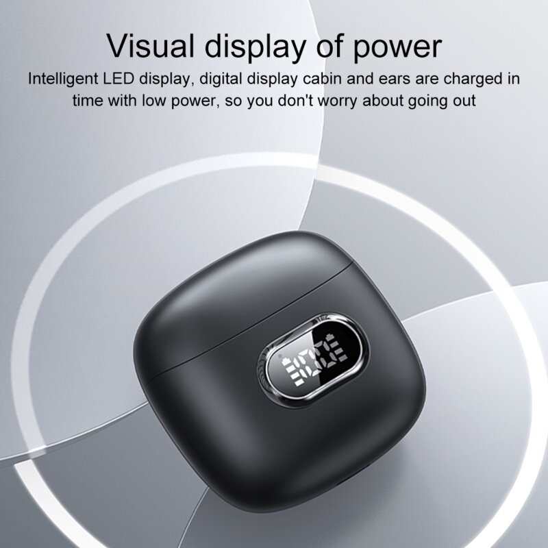 Earbuds TWS Bluetooth cu display digital Usams, negru, IAII15