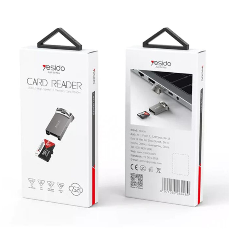 Cititor de card, adaptor USB la Card TF Yesido GS20, 480Mbps