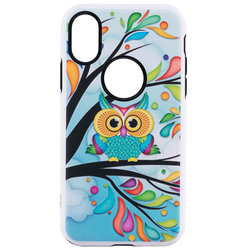 Husa iPhone X, iPhone 10 Zizo Sleek Hybrid- Owl