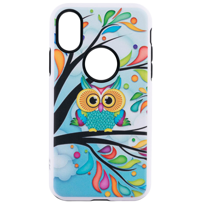 Husa iPhone X, iPhone 10 Zizo Sleek Hybrid- Owl