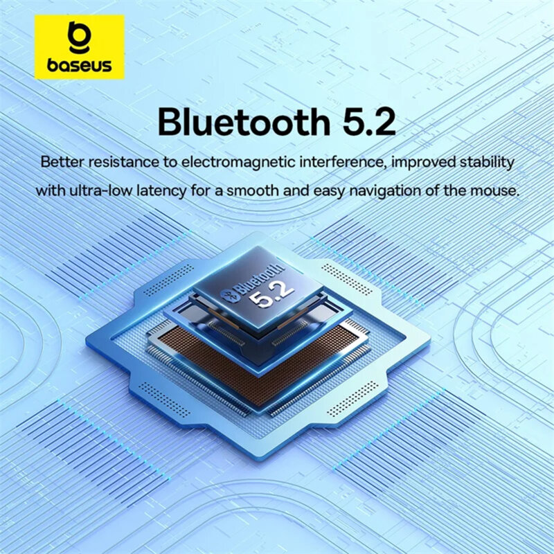 Mouse wireless Bluetooth pentru laptop Baseus F02, 2.4G, negru