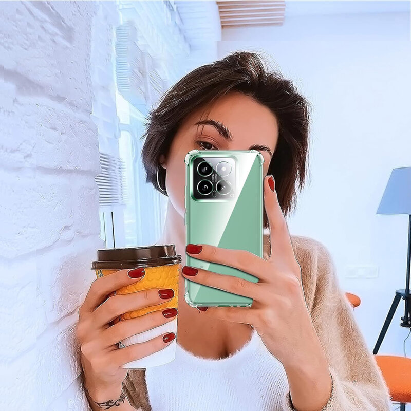 Husa Xiaomi 14 Pro Techsuit Shockproof Clear Silicone, transparenta