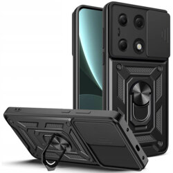 Husa Xiaomi Poco M6 Pro 4G protectie camera Techsuit CamShield Series, negru