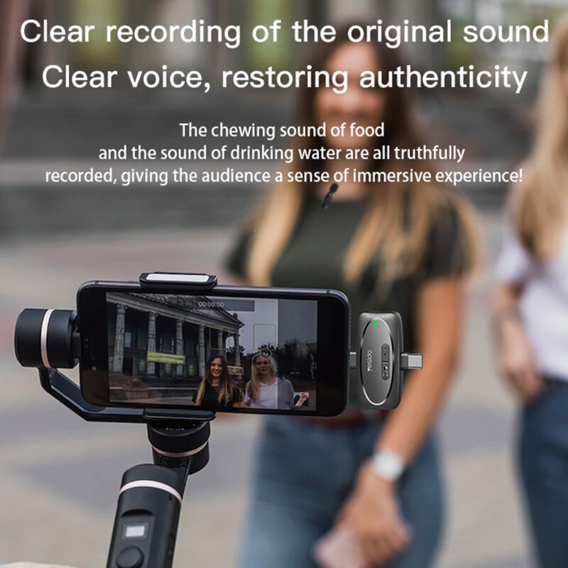 [Pachet 2x] Microfon tip lavariera wireless Yesido KR15, negru