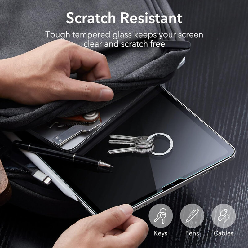 [Pachet 2x] Folie sticla iPad Pro 2018 12.9 A1876/A1983 ESR Armorite Screen Protector, transparenta