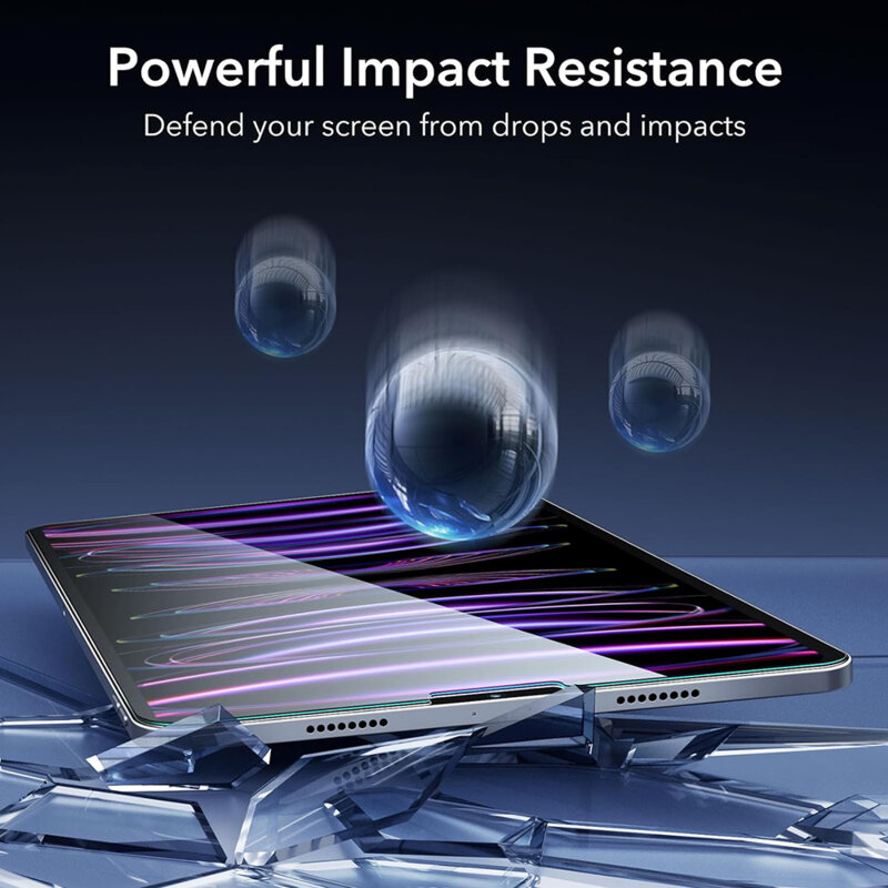 [Pachet 2x] Folie sticla iPad Pro 2018 12.9 A1876/A1983 ESR Armorite Screen Protector, transparenta