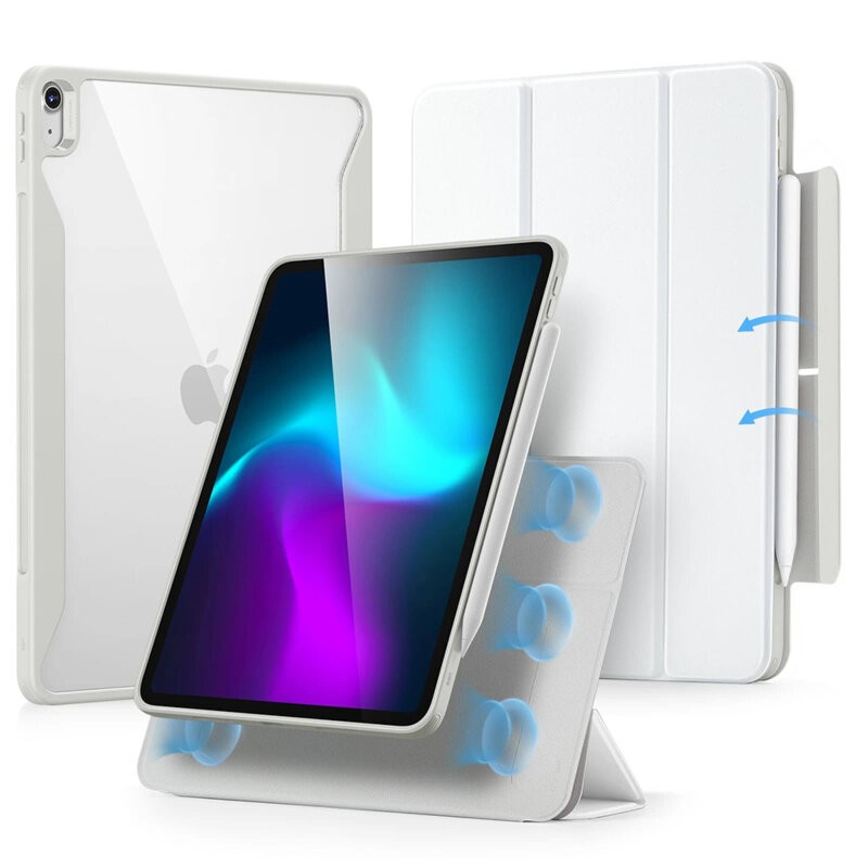 Husa iPad Air 13 (2024) ESR Rebound Hybrid, alb
