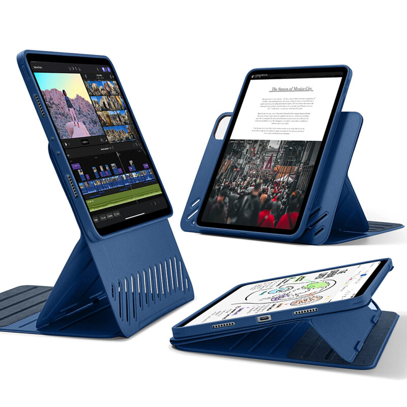 Husa iPad Pro 11 (2024) ESR Shift Magnetic, albastru