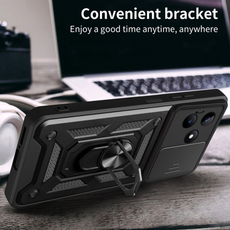 Husa Realme C51 protectie camera Techsuit CamShield Series, negru