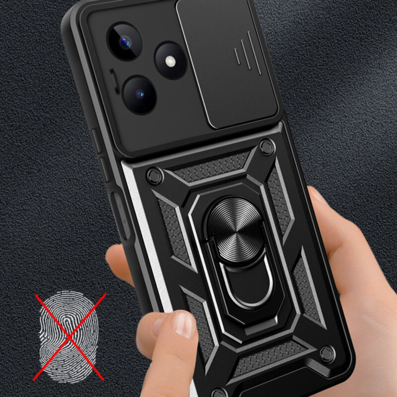 Husa Realme Note 50 protectie camera Techsuit CamShield Series, negru