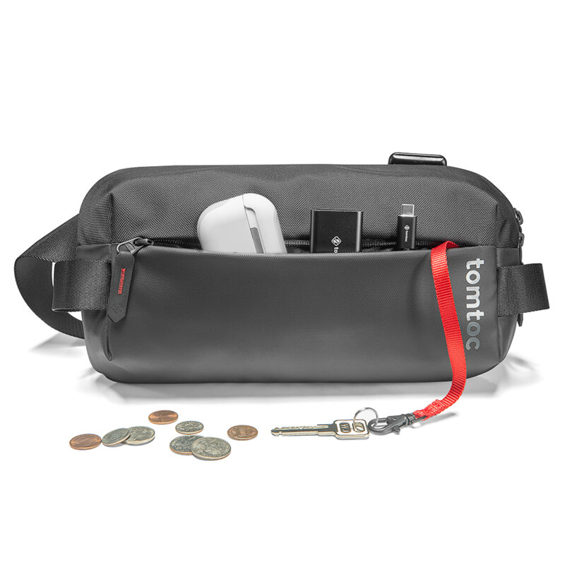 Borseta de umar pentru barbati Tomtoc, 4l, negru, T21S1D1