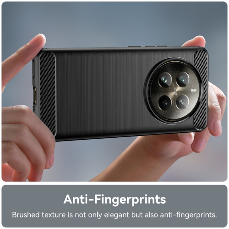 Husa Realme 12 Pro Techsuit Carbon Silicone, negru