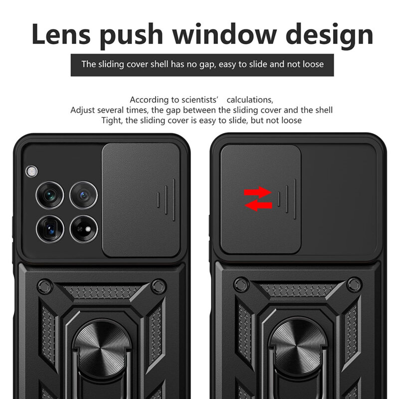 Husa OnePlus 12R protectie camera Techsuit CamShield Series, negru
