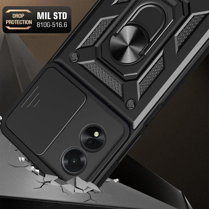 Husa Oppo A18 protectie camera Techsuit CamShield Series, negru