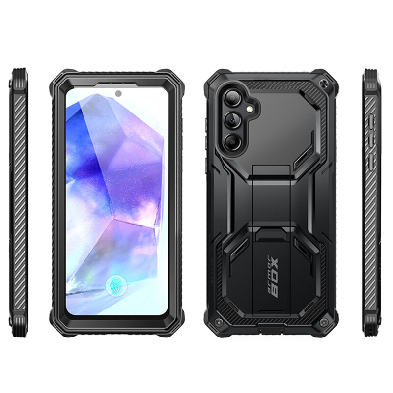 [Pachet 360°] Husa + folie Samsung Galaxy A55 5G I-Blason Armorbox, negru