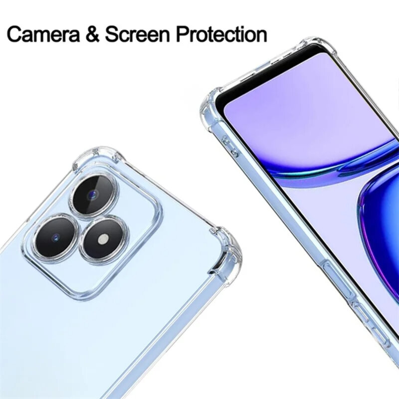 Husa Realme C51 Techsuit Shockproof Clear Silicone, transparenta