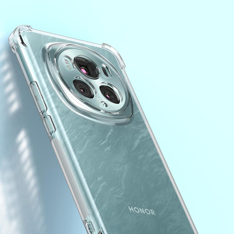 Husa Honor Magic6 Pro Techsuit Shockproof Clear Silicone, transparenta