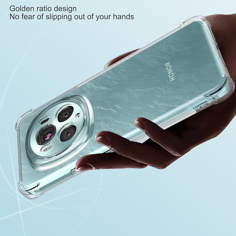 Husa Honor Magic6 Pro Techsuit Shockproof Clear Silicone, transparenta