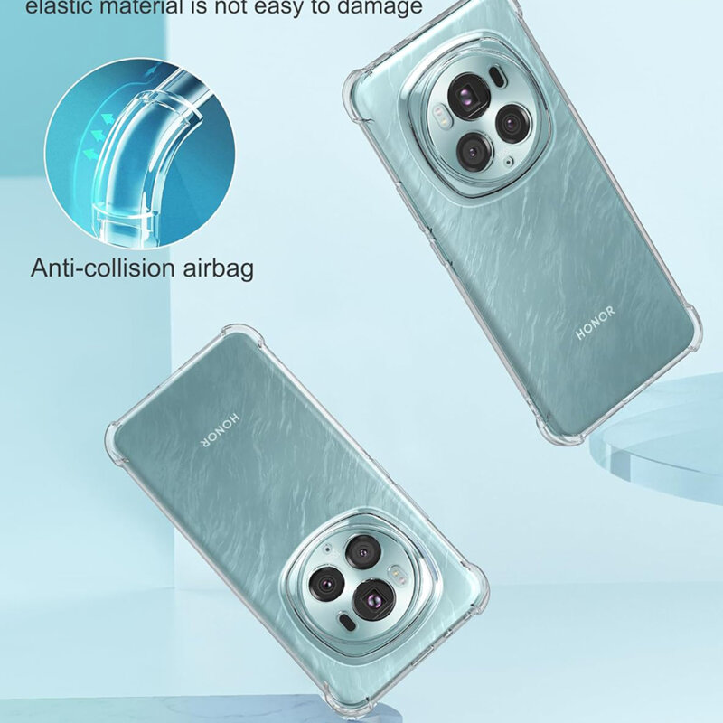Husa Honor Magic6 Pro Techsuit Shockproof Clear Silicone, transparenta