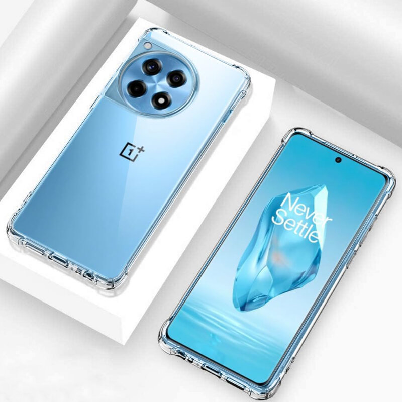 Husa OnePlus 12R Techsuit Shockproof Clear Silicone, transparenta