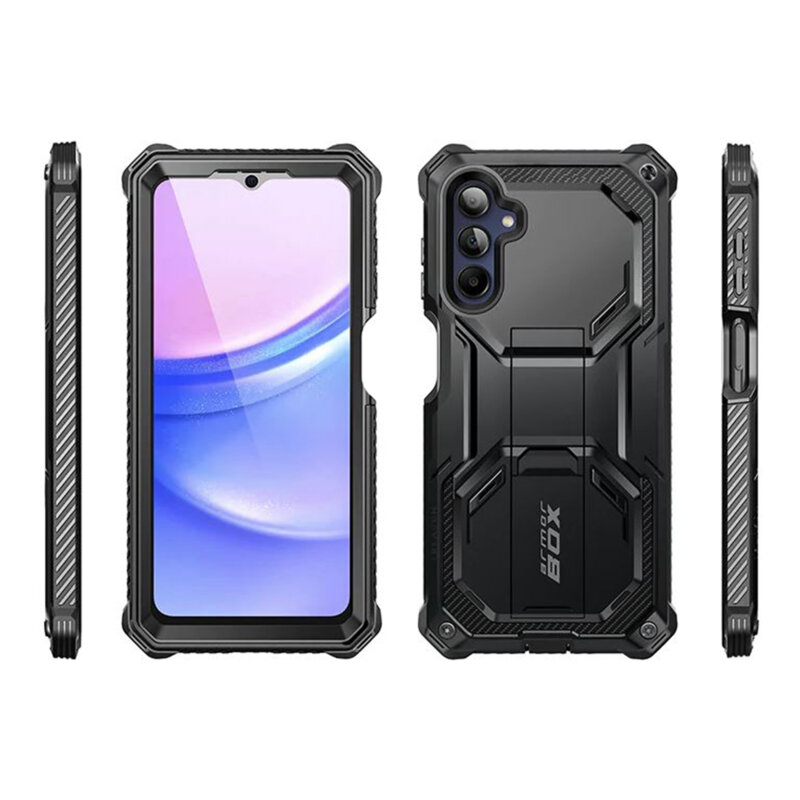[Pachet 360°] Husa + folie Samsung Galaxy A15 4G I-Blason Armorbox, negru