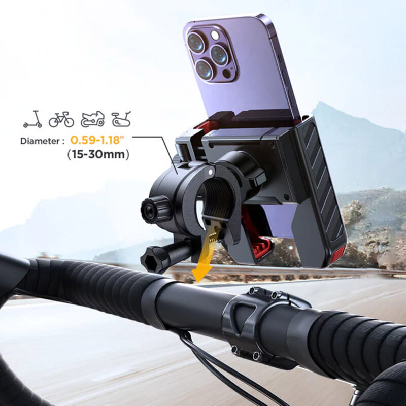 Suport de telefon pentru bicicleta JoyRoom, negru, JR-ZS266