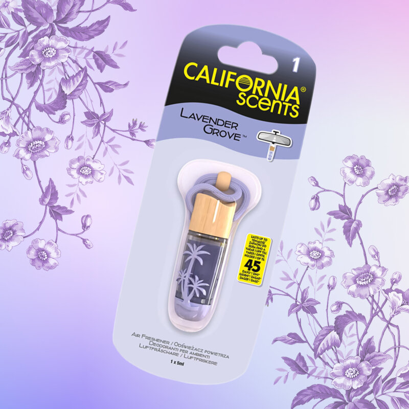 Odorizant auto California Scents, parfum lichid, Lavender Grove