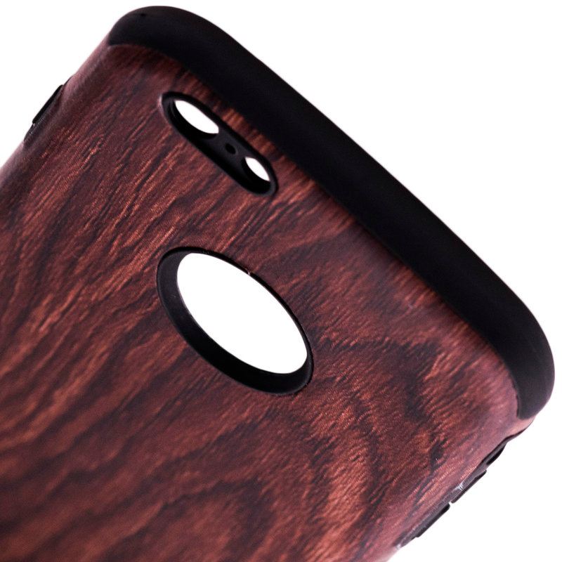 Husa iPhone 6, 6s TPU Wood Texture - Maro