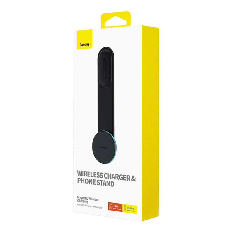 Suport telefon auto wireless prindere bord Baseus, 15W, C02 Pro
