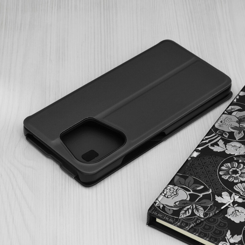 Husa Xiaomi Poco M6 Pro 4G Eco Leather View flip tip carte, negru