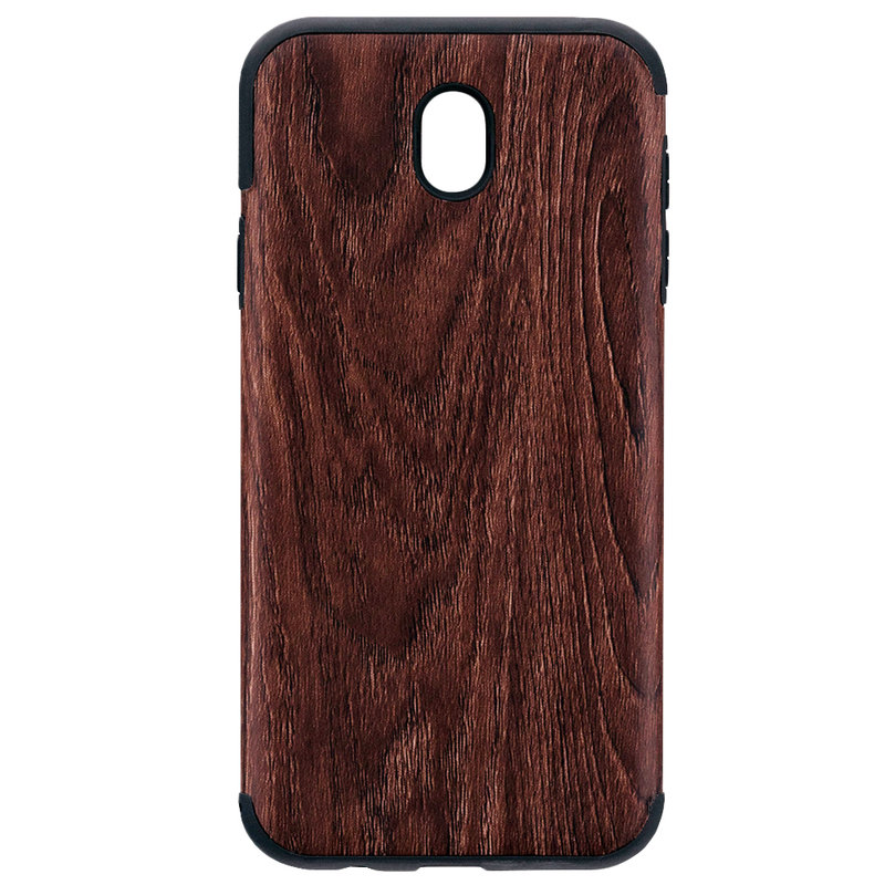 Husa Samsung Galaxy J7 2017 J730 TPU Wood Texture - Maro