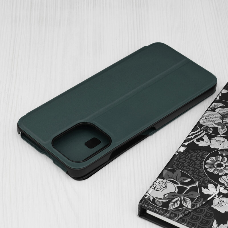 Husa Xiaomi Redmi 12 4G Eco Leather View flip tip carte, verde