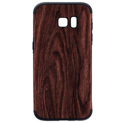 Husa Samsung Galaxy S7 Edge G935 TPU Wood Texture - Maro