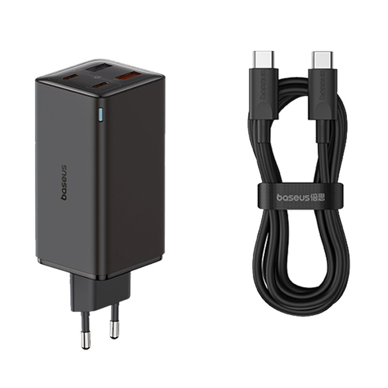 Incarcator GaN6 USB, Type-C + cablu Type-C Baseus, 100W, P10162705112-00