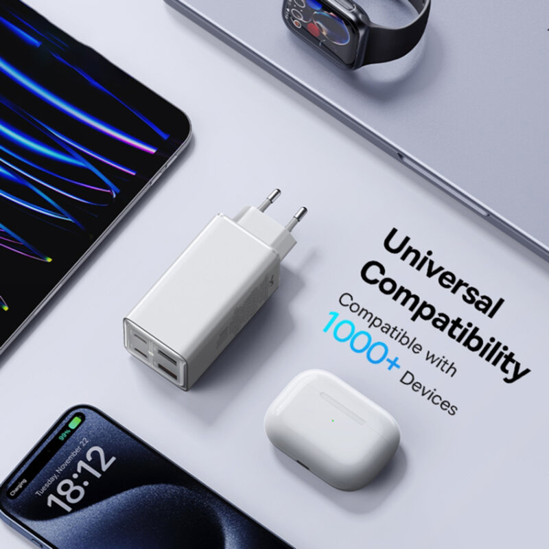 Incarcator GaN6 USB, Type-C + cablu Type-C Baseus, 100W, P10162705212-00