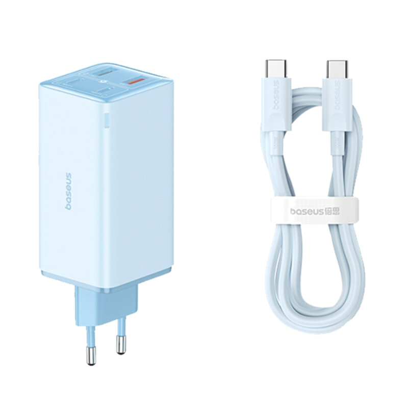 Incarcator GaN6 USB, Type-C + cablu Type-C Baseus, 100W, P10162705312-00