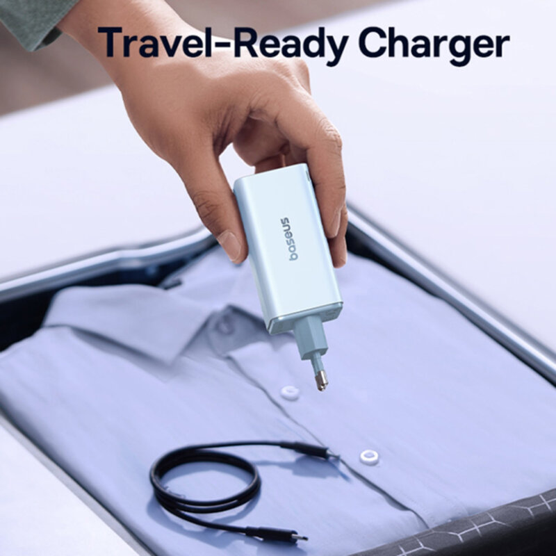 Incarcator GaN6 USB, Type-C + cablu Type-C Baseus, 100W, P10162705312-00