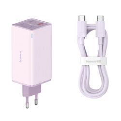 Incarcator GaN6 USB, Type-C + cablu Type-C Baseus, 100W, P10162705532-00