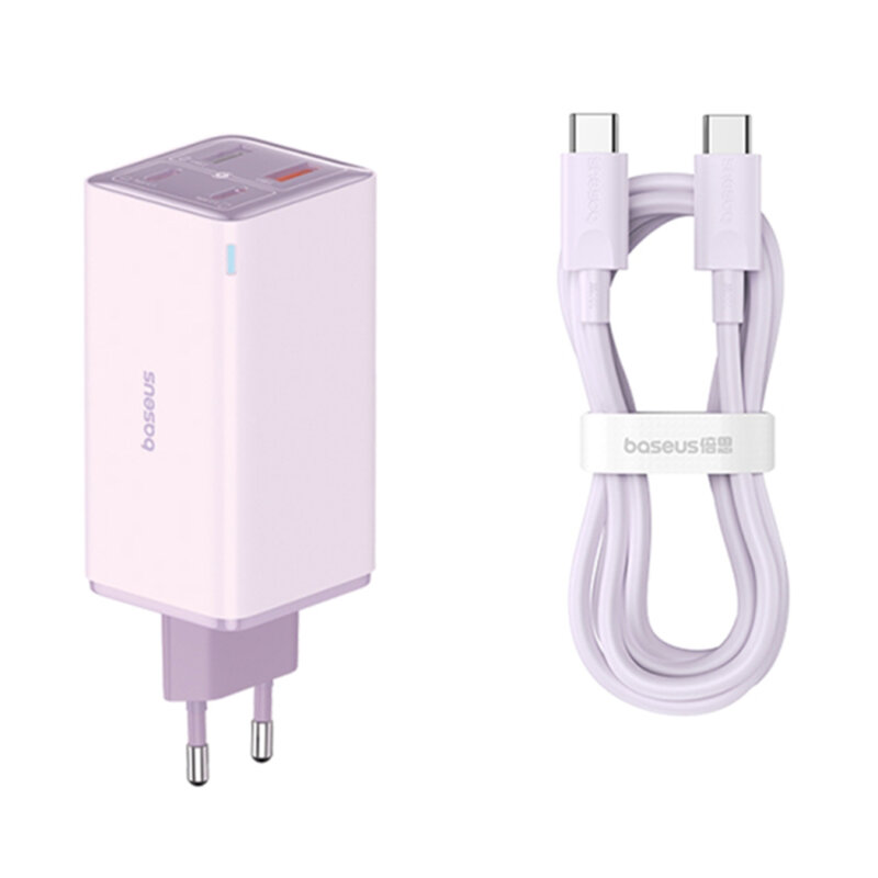 Incarcator GaN6 USB, Type-C + cablu Type-C Baseus, 100W, P10162705532-00