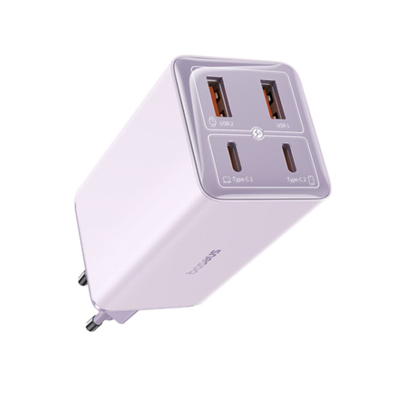 Incarcator GaN6 USB, Type-C + cablu Type-C Baseus, 100W, P10162705532-00