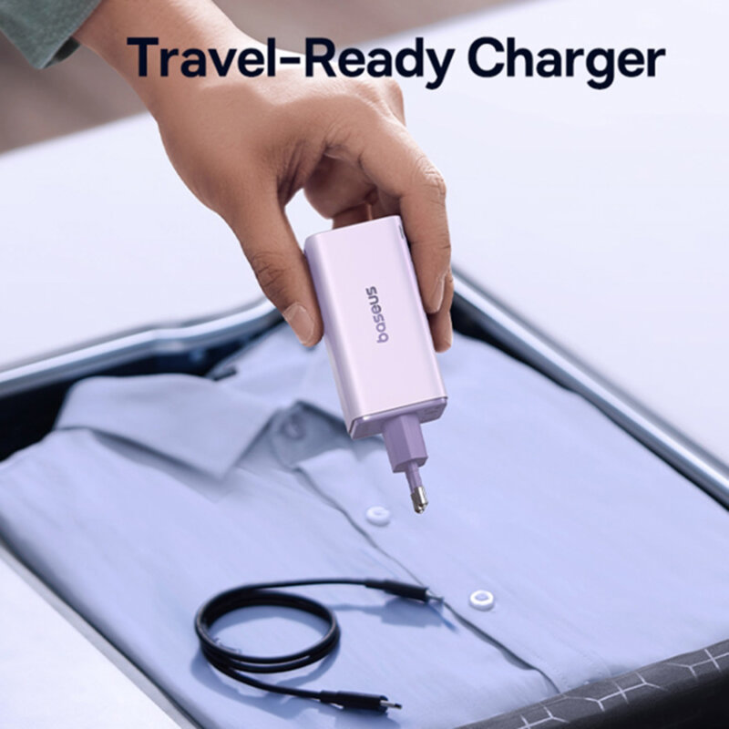 Incarcator GaN6 USB, Type-C + cablu Type-C Baseus, 100W, P10162705532-00